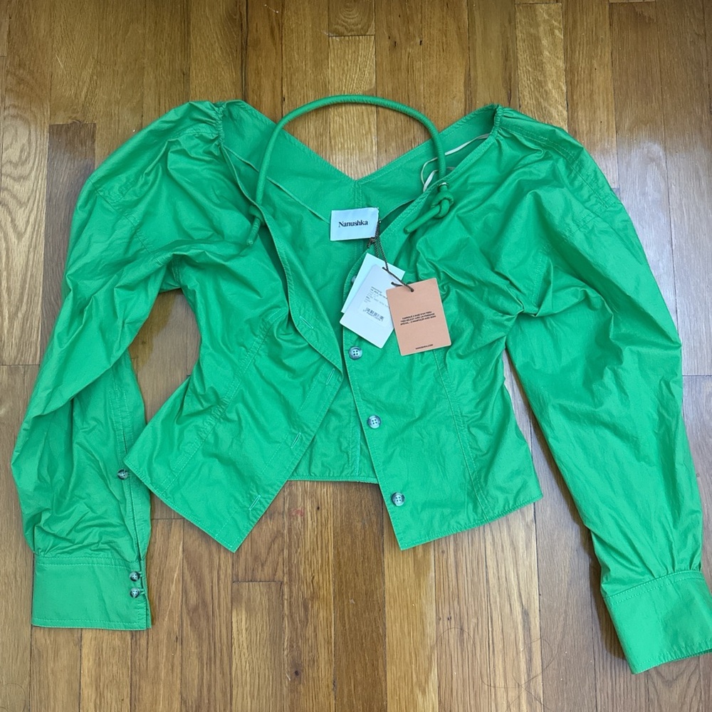 Nanushka Bright Green Women's Blazer